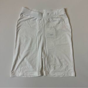 Missguided White Biker Shorts